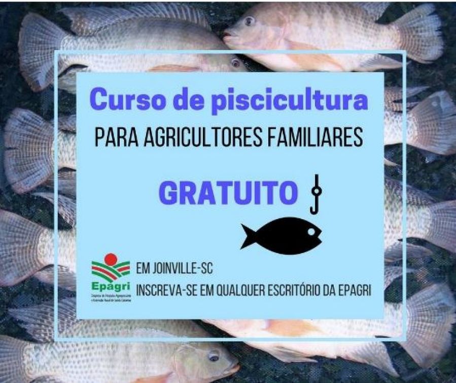 CURSO DE PISCICULTURA, PARA AGRICULTORES E FAMILIARES